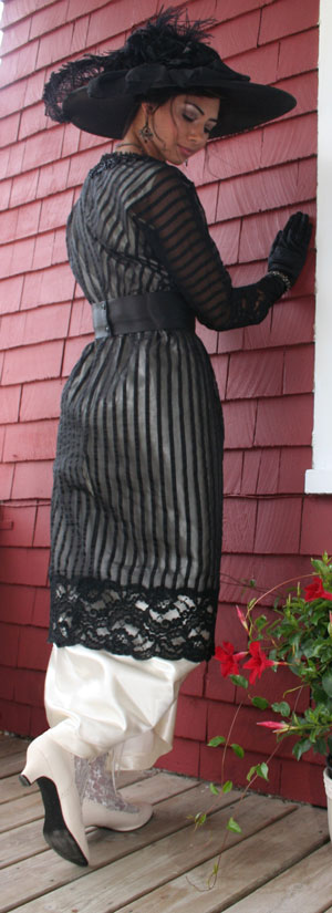 Ladies Edwardian Downton Abbey Titanic Gown And Edwardian Hat Size 16 - 18 Image